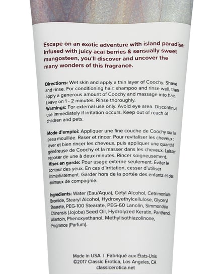 COOCHY Shave Cream - 12.5 oz Island Paradise