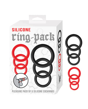 Nasstoys Silicone Ring Pack – Red/Black by Nasstoys product image
