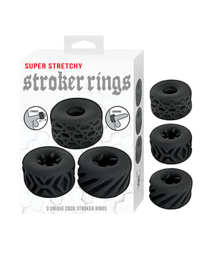 Nasstoys Super Stretchy Stroker Rings – Black by Nasstoys product image