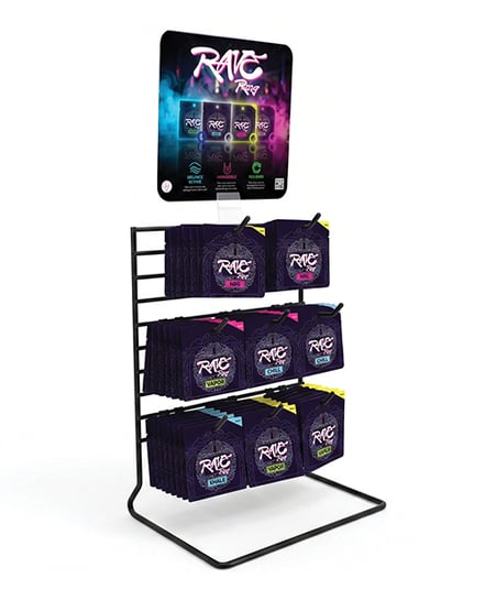 Rave Ring Retail Stand - Display of 100