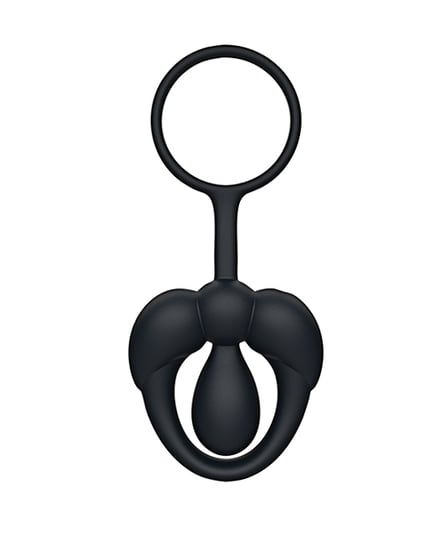 Tingle Ring Silicone Cock & Scrotum Ring - Black