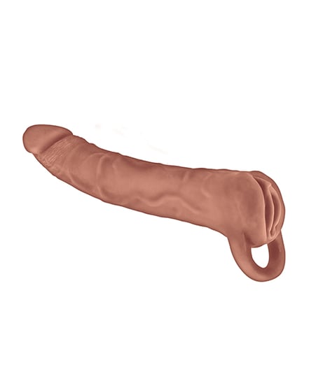 The Great Extender 2 in 1 9" Extender & Masturbator - Brown