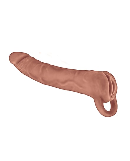 The Great Extender 2 in 1 7" Extender & Masturbator - Brown