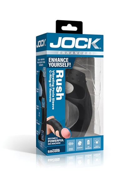Curve Toys Jock Enhancers Rush Vibrating Penis Sleeve C-Ring w/Remote by Curve Toys product image