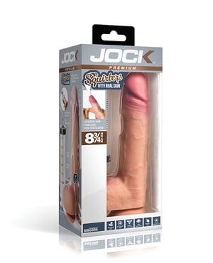 Curve Toys Jock Real Skin 8.75″ Ejaculating Silicone Dildo w/Balls by Curve Toys product image