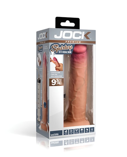 Curve Toys Jock Real Skin 9.5″ Ejaculating Silicone Dildo by Curve Toys product image