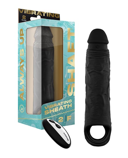 Shaft Flexskin Liquid Silicone 8.8″ Vibrating Sheath – Mahogany – Blue by Shaft product image