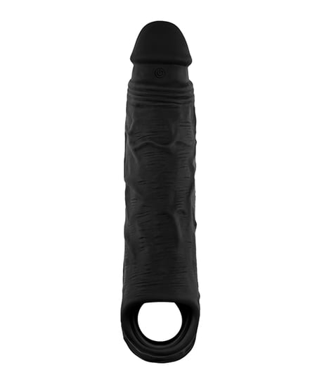 Shaft Flexskin Liquid Silicone 8.8" Vibrating Sheath - Mahogany - Blue