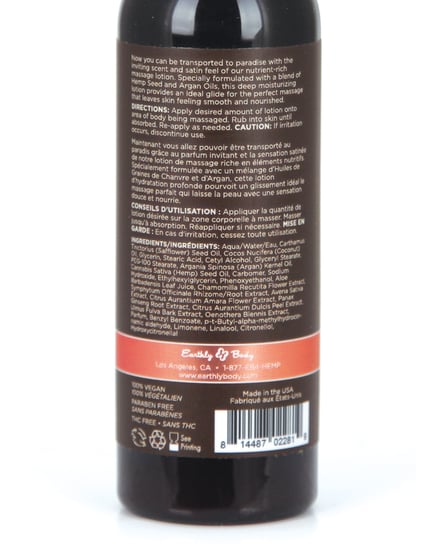 Earthly Body Hemp Seed Massage Lotion - 2 oz Isle of You