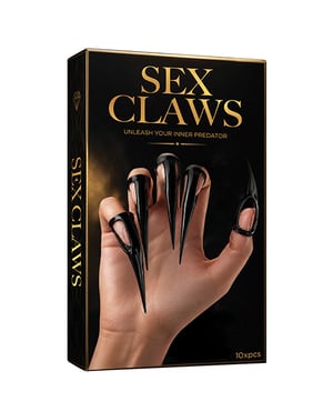 Sex Claws Plastic Finger Rings w/Extension Finger Nails – Pack of 10 by Hott Products product image