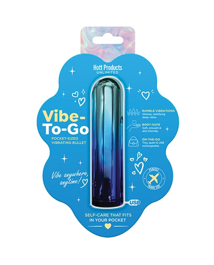 Vibe To Go 4.1″ Personal Mini Vibe – Blue by Hott Products product image