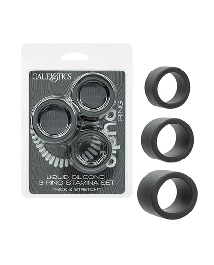 Alpha Liquid Silicone 3 Ring Stamina Set by CalExotics product image