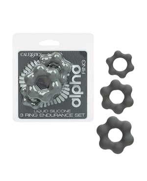 Alpha Liquid Silicone 3 Ring Endurance Set by CalExotics product image