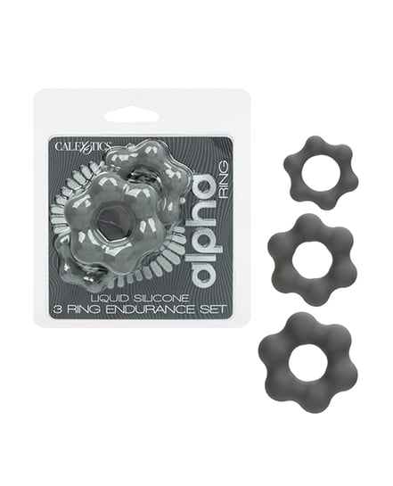 Alpha Liquid Silicone 3 Ring Endurance Set by CalExotics product image