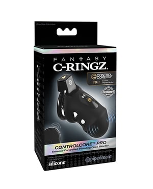 Fantasy C-Ringz Control Core Pro Remote Controlled Vibrating Cock Blocker – Black by Pipedream Products product image
