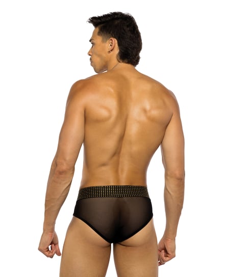 Sacred Heart Briefs w/Studded Elastic Waist Band - Black LG - Black Large