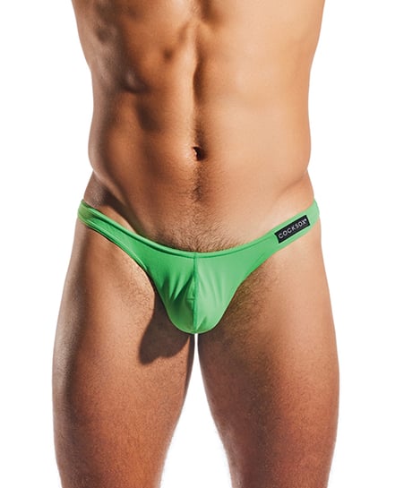 Cocksox Enhancing Pouch Thong – Palm Leaf Green SM – Green Large by Cocksox product image