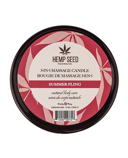 Earthly Body Summer 2025 3 in 1 Massage Candle - 6 oz Summer Fling