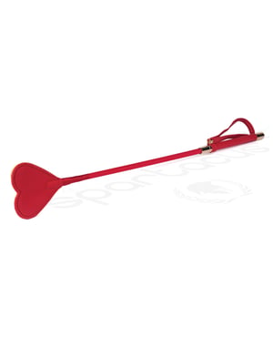 Spartacus PU Riding Crop w/Plush Heart Shape Tip – Red by Spartacus product image