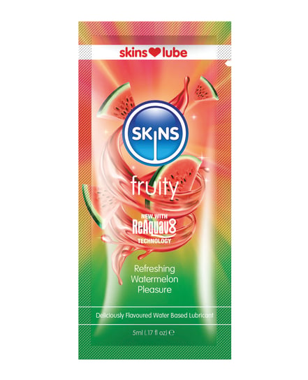 Skins Water Based Lubricant – 5 ml Foil Watermelon by Creative conceptions product image
