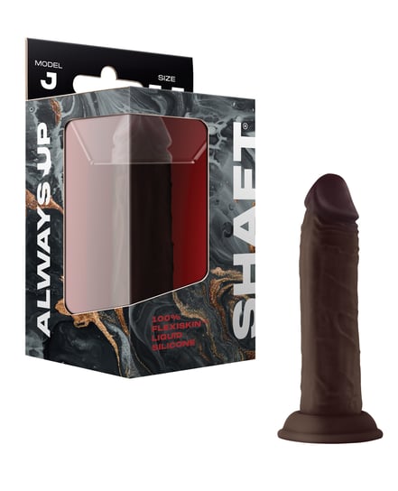 Shaft Model J Flexskin Liquid Silicone 5.5″ Dong – Pine – Brown by Shaft product image