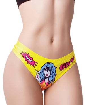 Mememe Comic Fans Printed Thong LG – Multi-color Large by Mememe product image