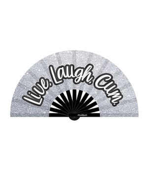 Wood Rocket Live Laugh Cum Fan – Silver Glitter, Black / White by Wood Rocket product image
