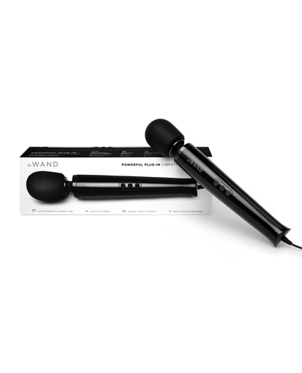 Le Wand Powerful Plug-In Vibrating Massager – Black by Le Wand product image