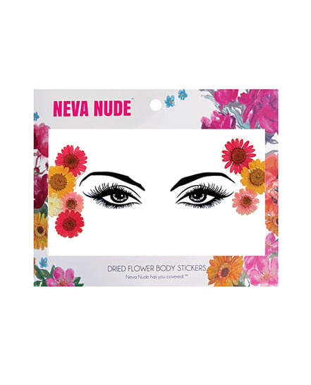 Neva Nude Indio Empress Real Dried Pressed Flower Face Stickers - Yellow O/S