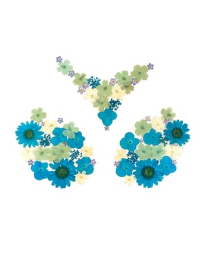 Neva Nude Spring Fling Real Dried Pressed Flower Nipple Sticker Pasties – Blue O/S by Neva nude product image