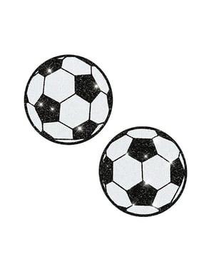 Neva Nude Soccer Ball Glitter Pasties – Black/White O/S by Neva nude product image
