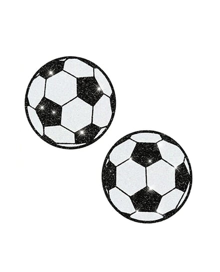 Neva Nude Soccer Ball Glitter Pasties – Black/White O/S by Neva nude product image