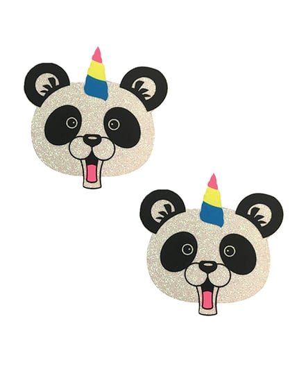 Neva Nude PandaCorn Glitter Blacklight Spirit Party Animal Pasties – White O/S by Neva nude product image