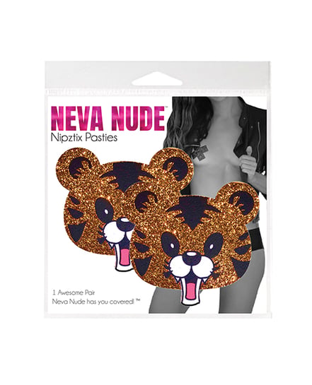 Neva Nude Tones The Tiger Glitter Nipztix Pasties - Multicolor O/S