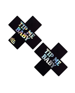 Neva Nude Tip Me Baby Holographic X Smart NFC Pasties Tap to Tip – Multicolor O/S by Neva nude product image