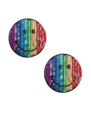 Neva Nude Smiley Joe Sequin Pasties – Multicolor O/S by Neva nude product image