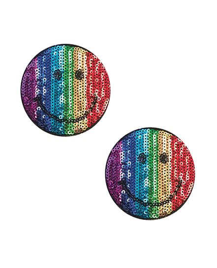 Neva Nude Smiley Joe Sequin Pasties – Multicolor O/S by Neva nude product image
