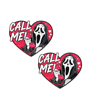 Neva Nude Call me Scream Glitter Heart Pasties – Multicolor O/S by Neva nude product image