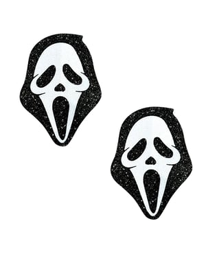 Neva Nude Scream Ghost Face Pasties – Black/White O/S by Neva nude product image