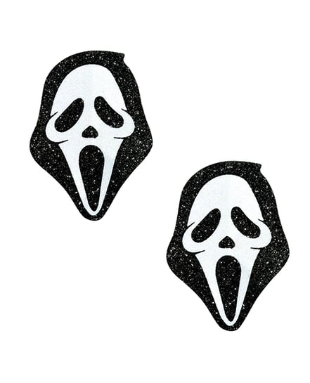 Neva Nude Scream Ghost Face Pasties – Black/White O/S by Neva nude product image