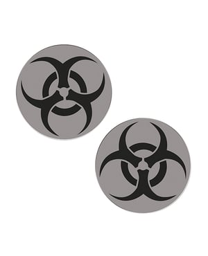 Neva Nude Biohazard Toxic Reflective Glitter Pasties – Black O/S by Neva nude product image