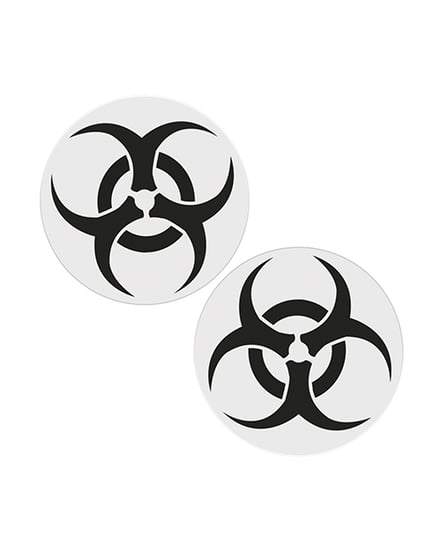 Neva Nude Biohazard Toxic Reflective Glitter Pasties - Black O/S