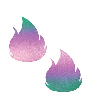 Neva Nude Rainbow Reflective Flirty Flame Pasties – Multicolor O/S by Neva nude product image