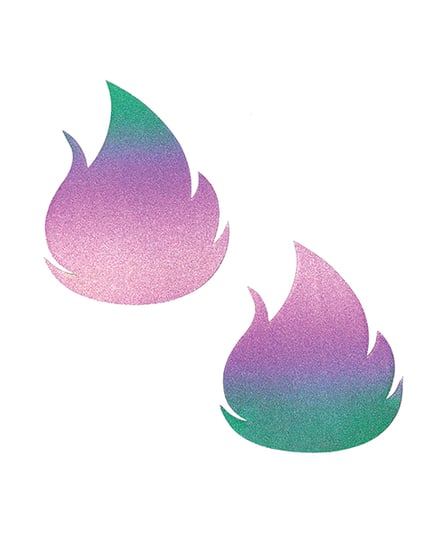 Neva Nude Rainbow Reflective Flirty Flame Pasties – Multicolor O/S by Neva nude product image
