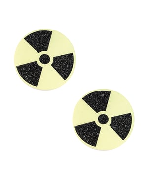 Neva Nude Radioactive Glitter Pasties – Yellow/Black O/S by Neva nude product image