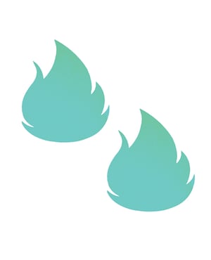 Neva Nude Flirty Flame Pasties – Glow-in-the-Dark O/S by Neva nude product image