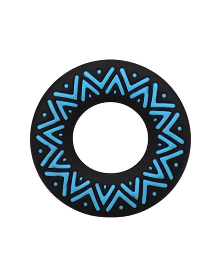 Polynesian Pleasures Hula Loops 35 mm Silicone Tribal C-Ring - Blue/Black