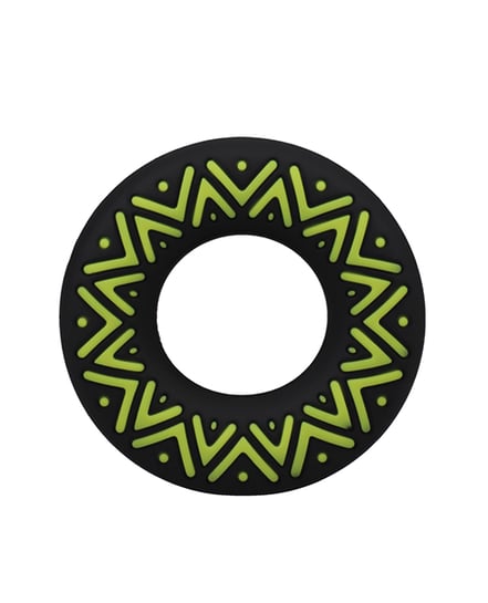 Polynesian Pleasures Hula Loops 35 mm Silicone Tribal C-Ring - Yellow/Black