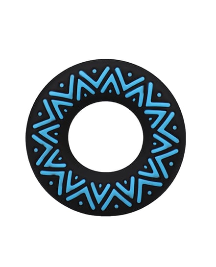 Polynesian Pleasures Hula Loops 25 mm Silicone Tribal C-Ring - Blue/Black