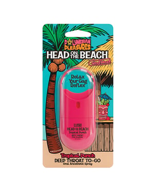 Polynesian Pleasures Head on The Beach by GoodHead Deep Throat Spray To-Go – .30 oz Tropical Punch by Doc Johnson product image